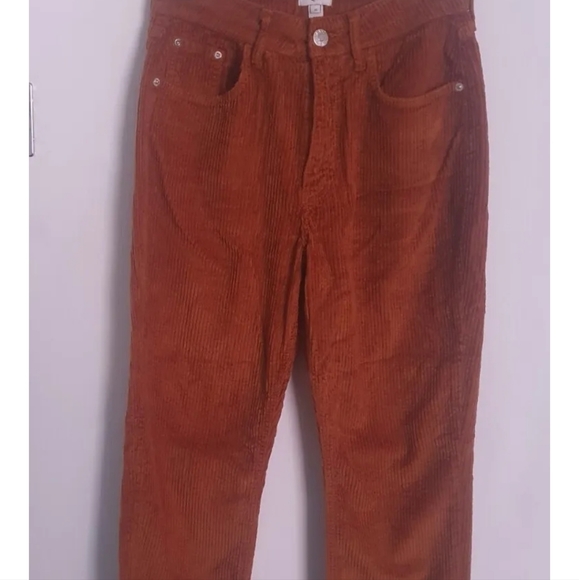 River Island Rust Jumbo Cord Trousers 10 uk Corduroy Pants Autumnal - Picture 3 of 6